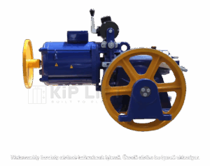 KL-CME-GM-A112 geared elevator machine with 1:1 suspension, Ø500–620 mm pulleys, 400–1500 kg capacity