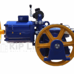 KL-CME-GM-A112 geared elevator machine with 1:1 suspension, Ø500–620 mm pulleys, 400–1500 kg capacity