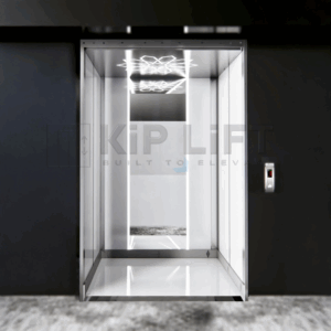 KiP LiFT stainless steel elevator cabin – modern high-durability lift cabin for commercial and residential buildings.