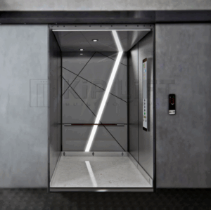 KiP LiFT stainless steel elevator cabin – modern high-durability lift cabin for commercial and residential buildings.