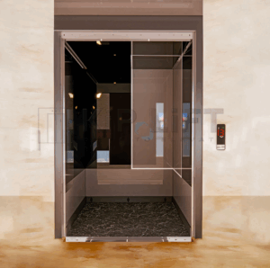 KiP LiFT stainless steel elevator cabin – modern high-durability lift cabin for commercial and residential buildings.