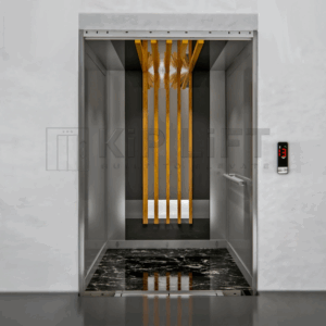 KiP LiFT stainless steel elevator cabin – modern high-durability lift cabin for commercial and residential buildings.