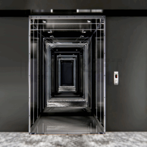 KiP LiFT stainless steel elevator cabin – modern high-durability lift cabin for commercial and residential buildings.