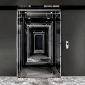 KiP LiFT stainless steel elevator cabin – modern high-durability lift cabin for commercial and residential buildings.