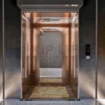 KiP LiFT stainless steel elevator cabin – modern high-durability lift cabin for commercial and residential buildings.