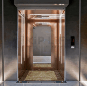 KiP LiFT stainless steel elevator cabin – modern high-durability lift cabin for commercial and residential buildings.