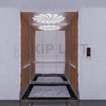 KiP LiFT stainless steel elevator cabin – modern high-durability lift cabin for commercial and residential buildings.