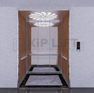 KiP LiFT stainless steel elevator cabin – modern high-durability lift cabin for commercial and residential buildings.