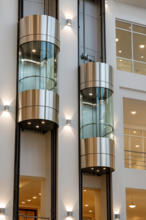 KL-FPS-ALL-900 panoramic glass elevator system for shopping malls, hotels, and commercial buildings.