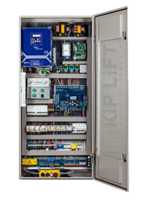 KL-CME-ARL-500 elevator control panel for traction and hydraulic systems.